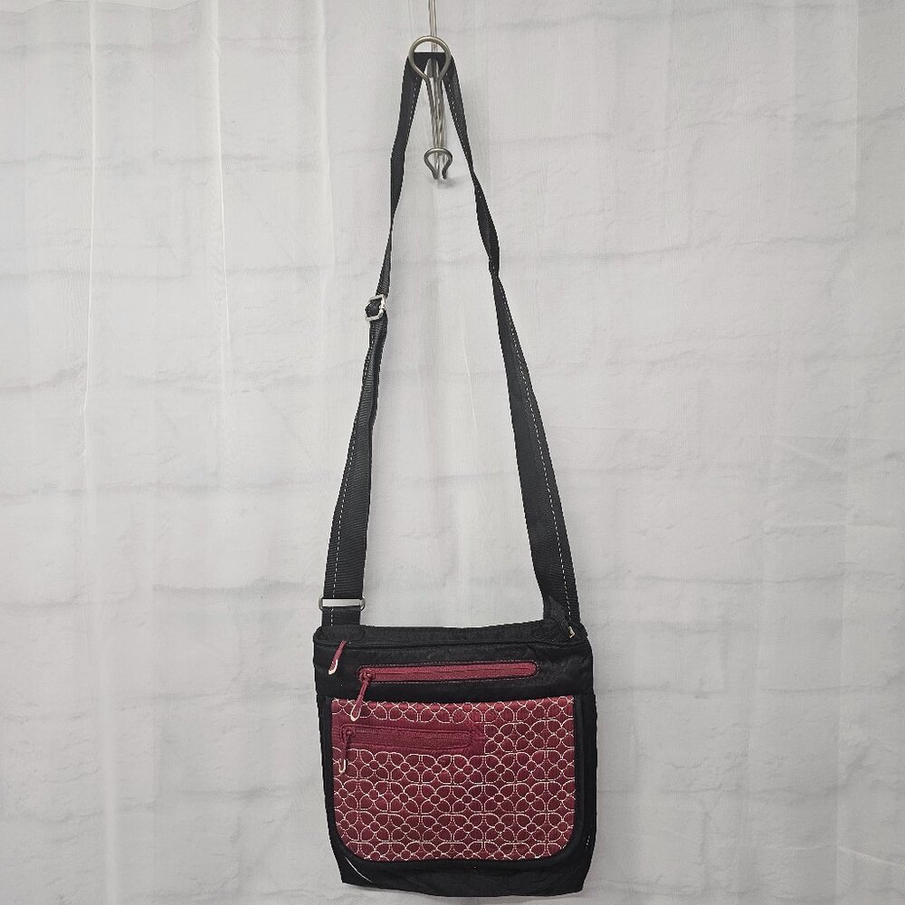 Sherpani Bag Crossbody Boho Hippie Festival Gorpcore Black Red